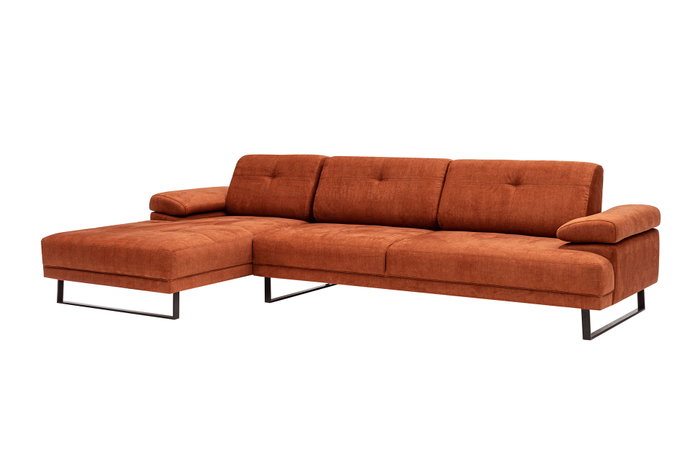 Atelier Del Sofa Mustang Small Left Sofá Esquinero Naranja 174 x 274 cm